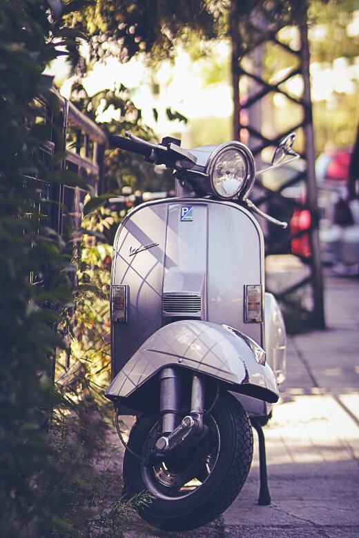 A scooter waiting for scooter service and roadside assistance